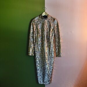 TFNC London Sparkling Long Sleeve Dress